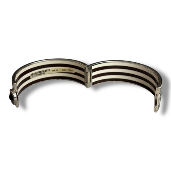 Henri Bendel Snakeskin and rhinestone bangle - Picture 3 of 5